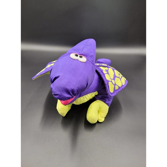Vintage Fisher Price Pterodactyl Plush Parachute Material Screech Box 1992 - Picture 1 of 8